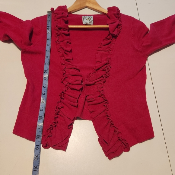 Anthropologie Tabitha Ruffled Cardigan Sweater - Picture 5 of 7